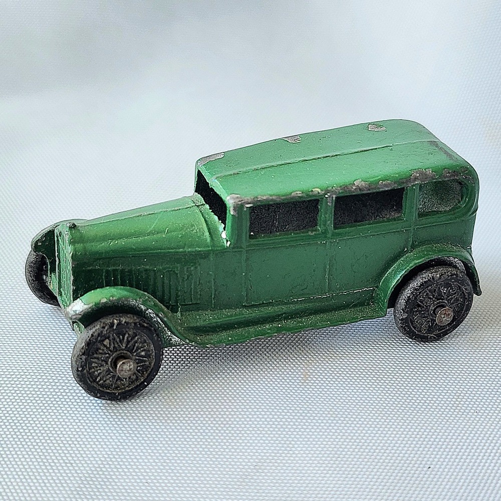 Pre War 1920s Tootsie toy Green Diecast Sedan Toy Car Ford Model A Original Rare